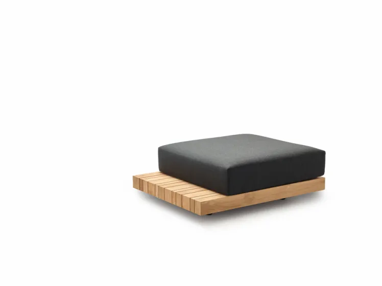 Gartenstuhl SOLPURI �PLATEAU Loungem�bel-Hockermodul�, Teakholz-Untergestell